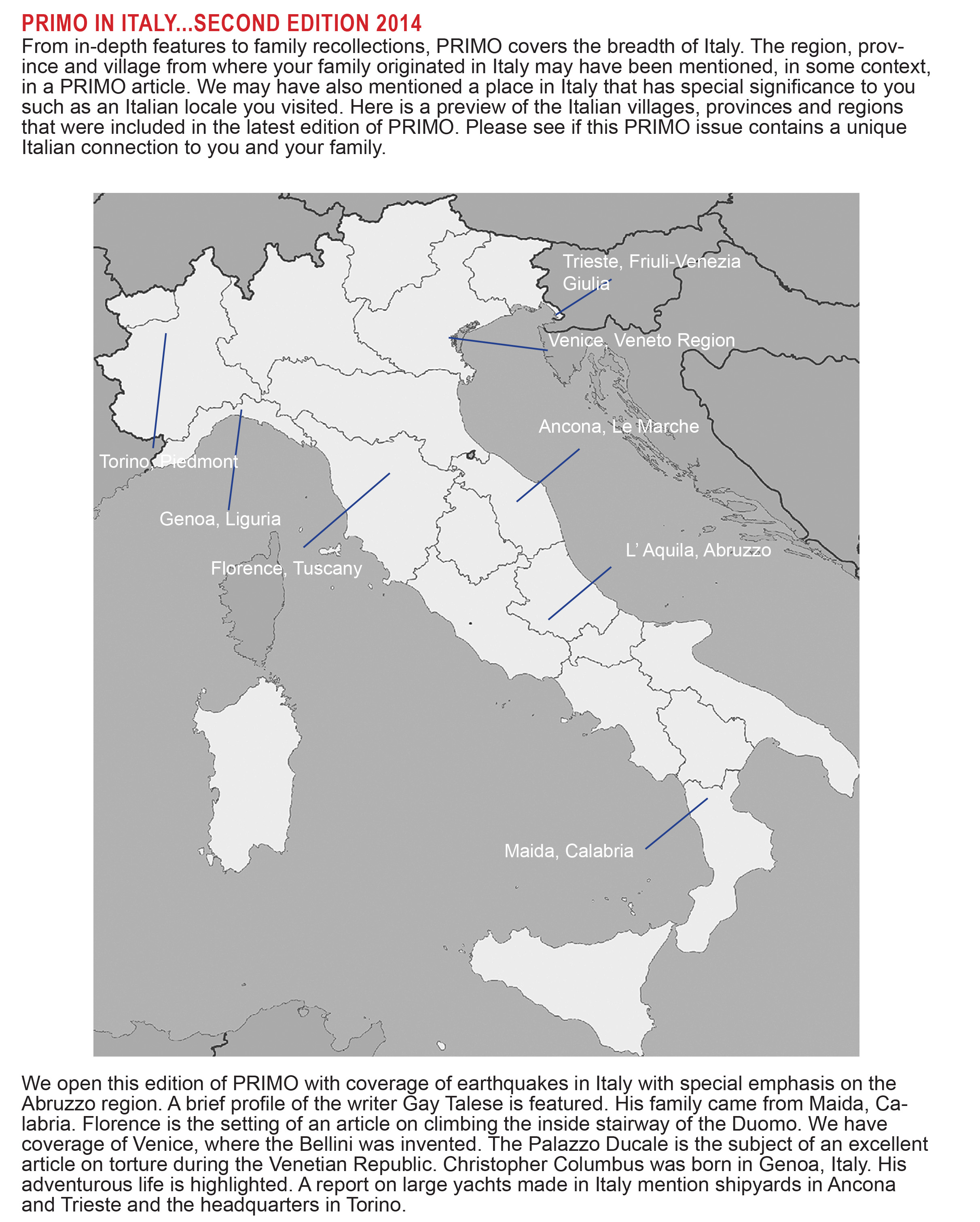 Italy Map 2013